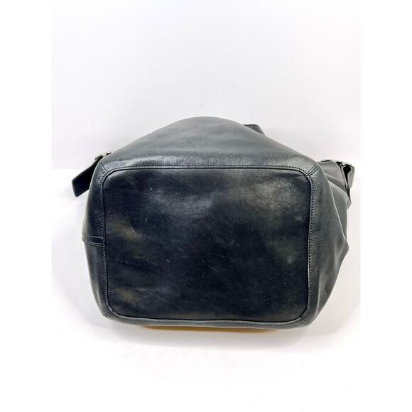 Coach Vintage Legacy Gloved Tan 9151 Black Leather Bucket Shoulder Bag - Picture 6 of 16
